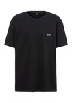 BOSS T-Shirt B-Mix&Match T mit Stickerei Schwarz/Beige
