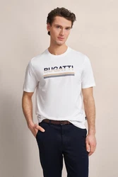 bugatti T-Shirt Creme/Weiß/Khaki