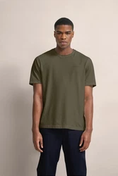 bugatti T-Shirt mit Print Khaki/Dunkelgrün