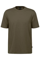 bugatti T-Shirt mit Print Khaki/Dunkelgrün