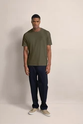 bugatti T-Shirt mit Print Khaki/Dunkelgrün