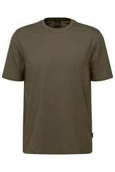bugatti T-Shirt mit Print Khaki/Dunkelgrün