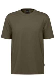 bugatti T-Shirt mit Print Khaki/Dunkelgrün