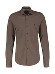 LERROS Langarmhemd Jerseyhemd mit Haifischkragen Khaki/Dunkelbraun/Grau/Braun