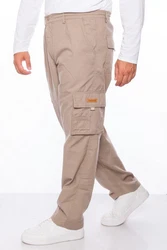 Kendindza Collection Cargohose Rangerhose Cargo Hose Herren Khaki/Beige