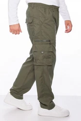 Kendindza Collection Cargohose Rangerhose Cargo Hose Herren Dunkelgrün/Khaki