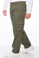 Kendindza Collection Cargohose Rangerhose Cargo Hose Herren Dunkelgrün/Khaki