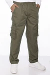 Kendindza Collection Cargohose Rangerhose Cargo Hose Herren Dunkelgrün/Khaki