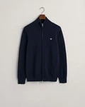 Gant Strickjacke Casual Zip Cardigan EVENING BLUE/BLAU