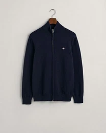 Strickjacke CASUAL COTTON ZIP CARDIGAN, EVENING BLUE