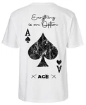 RMK T-Shirt Poker Ass Ace Grün/Weiß/Schwarz/Creme/Dunkelrot/Silber