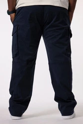 STHUGE Cargohose Bauchfit Baggy Fit Dunkelblau/Blau