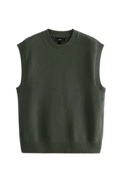 Rundhalspullover Gerippter Strickpullunder mit Rundhalsausschnitt (1-tlg)