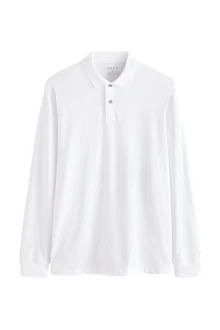 Next Langarm-Poloshirt