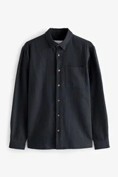 Next Langarmhemd mit Waffelstruktur Dunkelblau/Schwarz/Hellblau/Blau