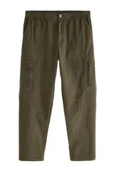 Next Cargohose mit Utility-Reißverschluss (1-tlg) Dunkelgrün/Khaki