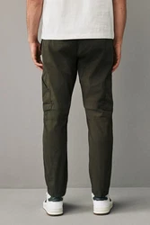 Next Cargohose mit Utility-Reißverschluss (1-tlg) Dunkelgrün/Khaki