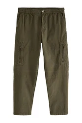 Next Cargohose mit Utility-Reißverschluss (1-tlg) Dunkelgrün/Khaki