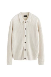Strickjacke Relaxed Fit geknpfte Strickjacke mit Hkeldetails (1-tlg)