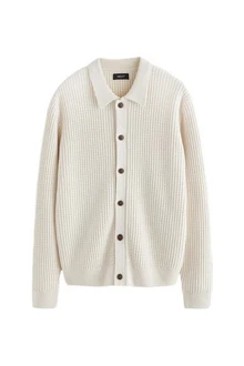 Next Strickjacke Relaxed Fit Beige/Khaki/Orange/Weiß/Creme