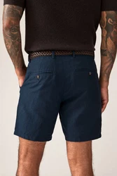 Next Shorts aus Leinengemisch Dunkelblau/Blau/Hellblau