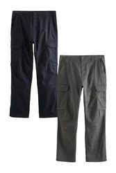 Next Cargohose Straight Fit Stretch-Cargohose (2-tlg) 