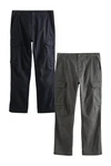 Next Cargohose Straight Fit Stretch-Cargohose (2-tlg) 