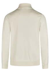 HECHTER PARIS Troyer Strickpullover Regular Fit Khaki/Beige/Braun/Weiß