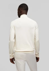 HECHTER PARIS Troyer Strickpullover Regular Fit Khaki/Beige/Braun/Weiß