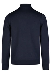 HECHTER PARIS Troyer Strickpullover Regular Fit Dunkelblau/Blau