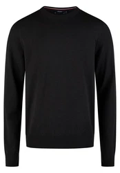 HECHTER PARIS Strickpullover mit Rundhals-Ausschnitt Schwarz