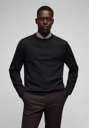 HECHTER PARIS Strickpullover mit Rundhals-Ausschnitt Schwarz