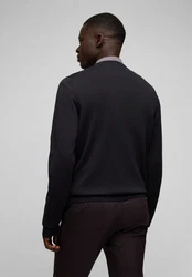 HECHTER PARIS Strickpullover mit Rundhals-Ausschnitt Schwarz