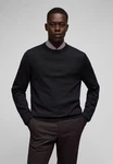 HECHTER PARIS Strickpullover mit Rundhals-Ausschnitt Schwarz