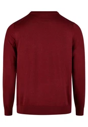 HECHTER PARIS Strickpullover mit Rundhals-Ausschnitt Dunkelrot/Bordeaux/Rot