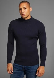 Bruno Banani Stehkragenpullover Dunkelblau