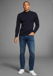 Bruno Banani Stehkragenpullover Dunkelblau