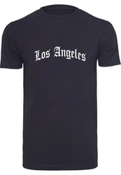 Mister Tee T-Shirt Los Angeles Wording Tee Dunkelblau/Blau