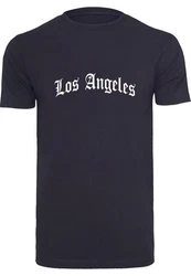 Mister Tee T-Shirt Los Angeles Wording Tee Dunkelblau/Blau