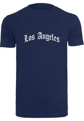 Mister Tee T-Shirt Los Angeles Wording Tee Blau/Dunkelblau