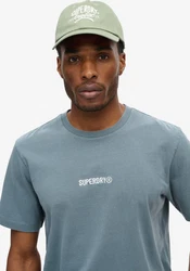 Superdry Rundhalsshirt MICRO LOGO GRAPHIC LOOSE TEE Grau/Hellblau/Blau/Beige/Braun