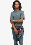 Superdry Rundhalsshirt MICRO LOGO GRAPHIC LOOSE TEE Grau/Hellblau/Blau/Beige/Braun