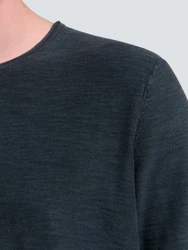NO EXCESS Rundhalspullover Crewneck Garment Dyed (1-tlg) 
