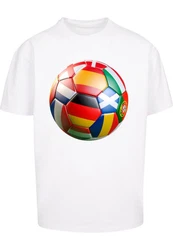 Upscale by Mister Tee T-Shirt Football's Coming Home Europe Tour Mischfarben/Weiß/Creme/Blau