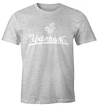 MoonWorks Print-Shirt Herren Party T-Shirt Unterhopft Bier Fun-Shirt Grau/Gelb/Weiß/Hellgrau/Hellblau