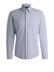 BOSS Businesshemd P-JOE-Kent Grau/Blau/Hellblau