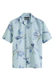 Kurzarmhemd Kew Collection Kurzrmeliges Hemd mit Blumenmuster (1-tlg)