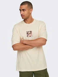 ONLY & SONS T-Shirt loose fit Rundhals Kurzarm Gummidruck (7902) Weiß