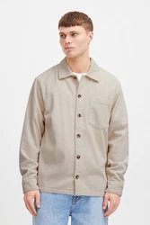 !Solid Langarmhemd SDINGVI Khaki/Weiß/Creme/Beige