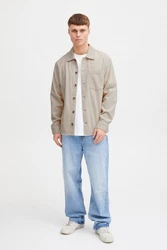 !Solid Langarmhemd SDINGVI Khaki/Weiß/Creme/Beige